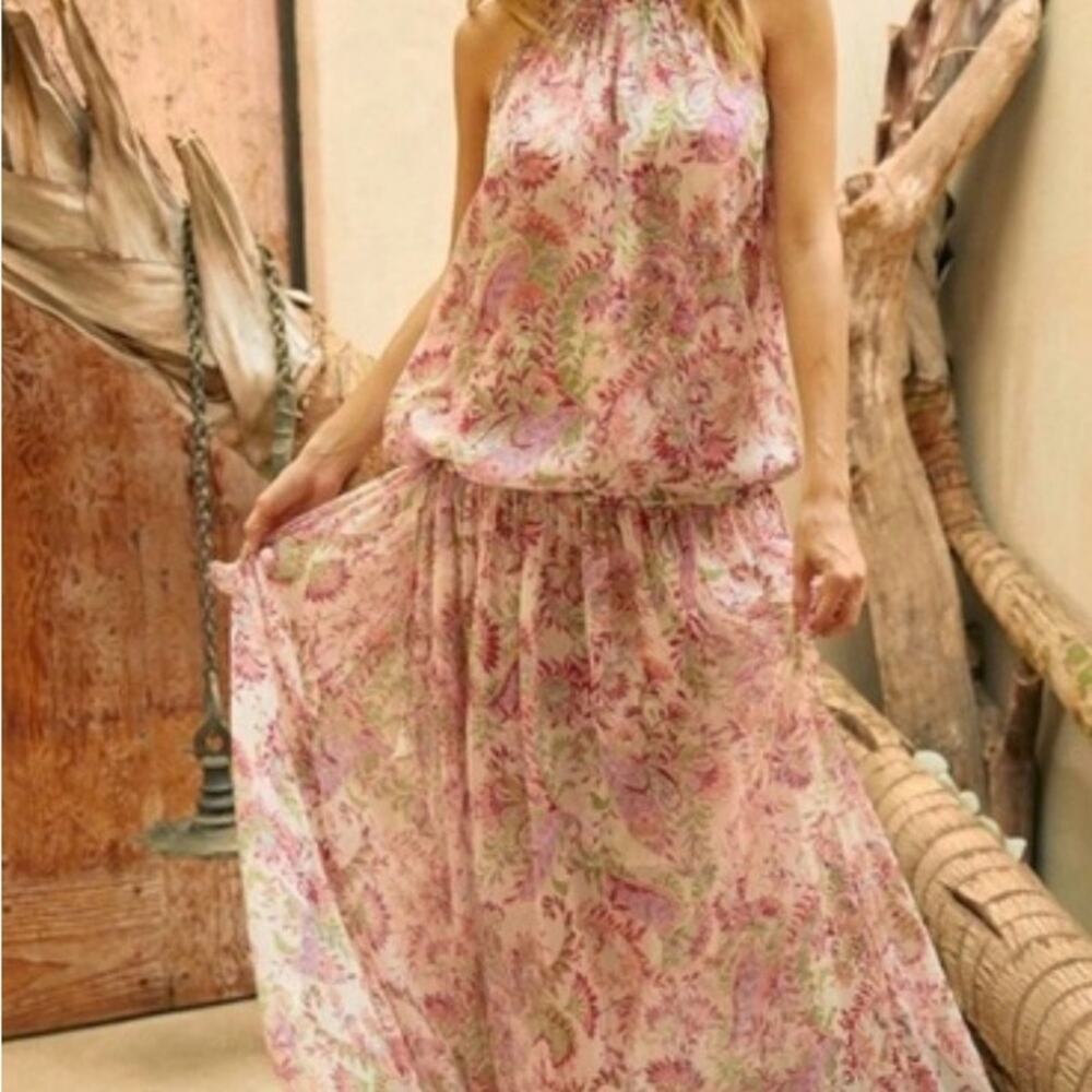 Misa Los Angles medium large floral maxi dress / worn once / still like new